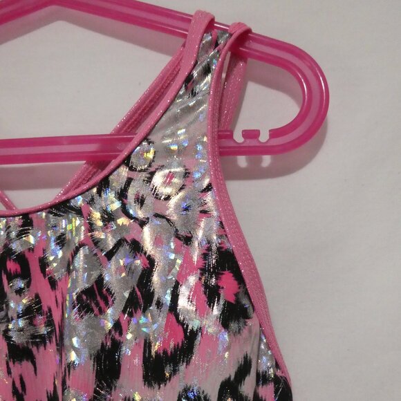 IN DANCEWEAR | size 6 XL | Girls' Pink, Silver and Black Glittery Dance Outfit - Picture 5 of 16